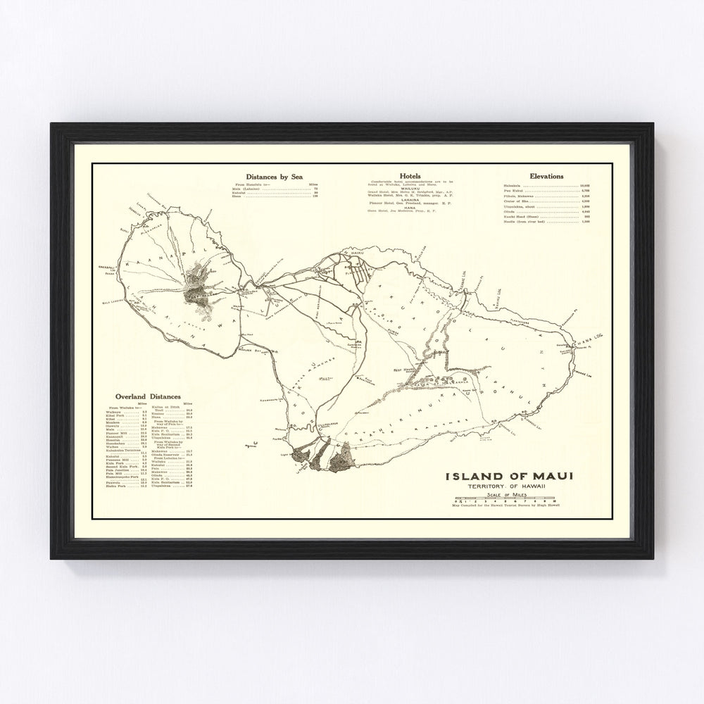 Maui Vintage Map 1924