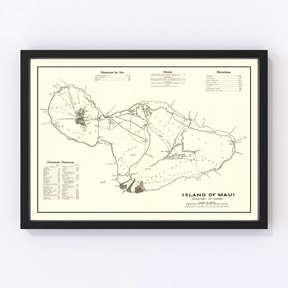 Maui Vintage Map 1924