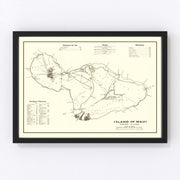 Maui Vintage Map 1924