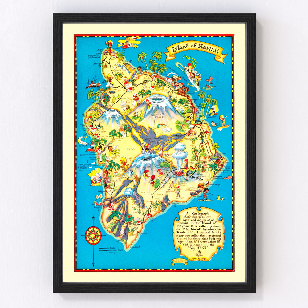 Hawaii Vintage Map 1931