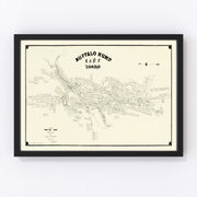 Buffalo Hump Camp Vintage Map 1899