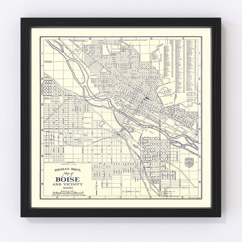 Boise Vintage Map 1920