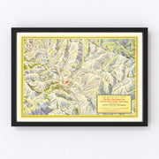 Sun Valley Ski Trail Vintage Map 1937