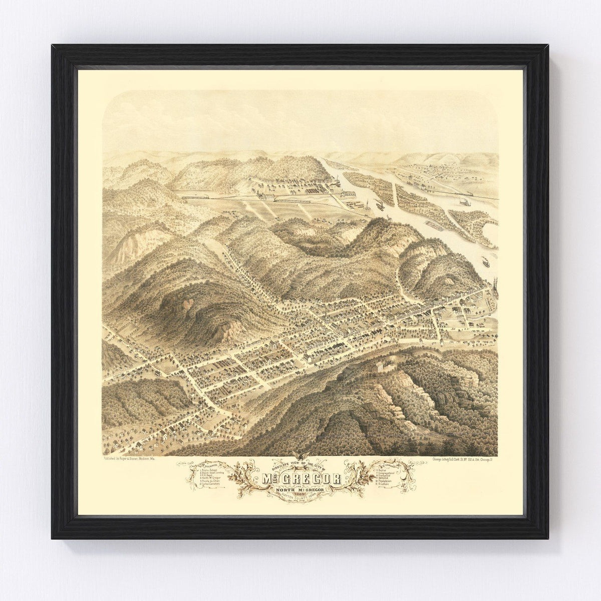 McGregor Vintage Map 1869