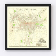 Louisville Vintage Map 1906