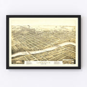 Lawrence Vintage Map 1880