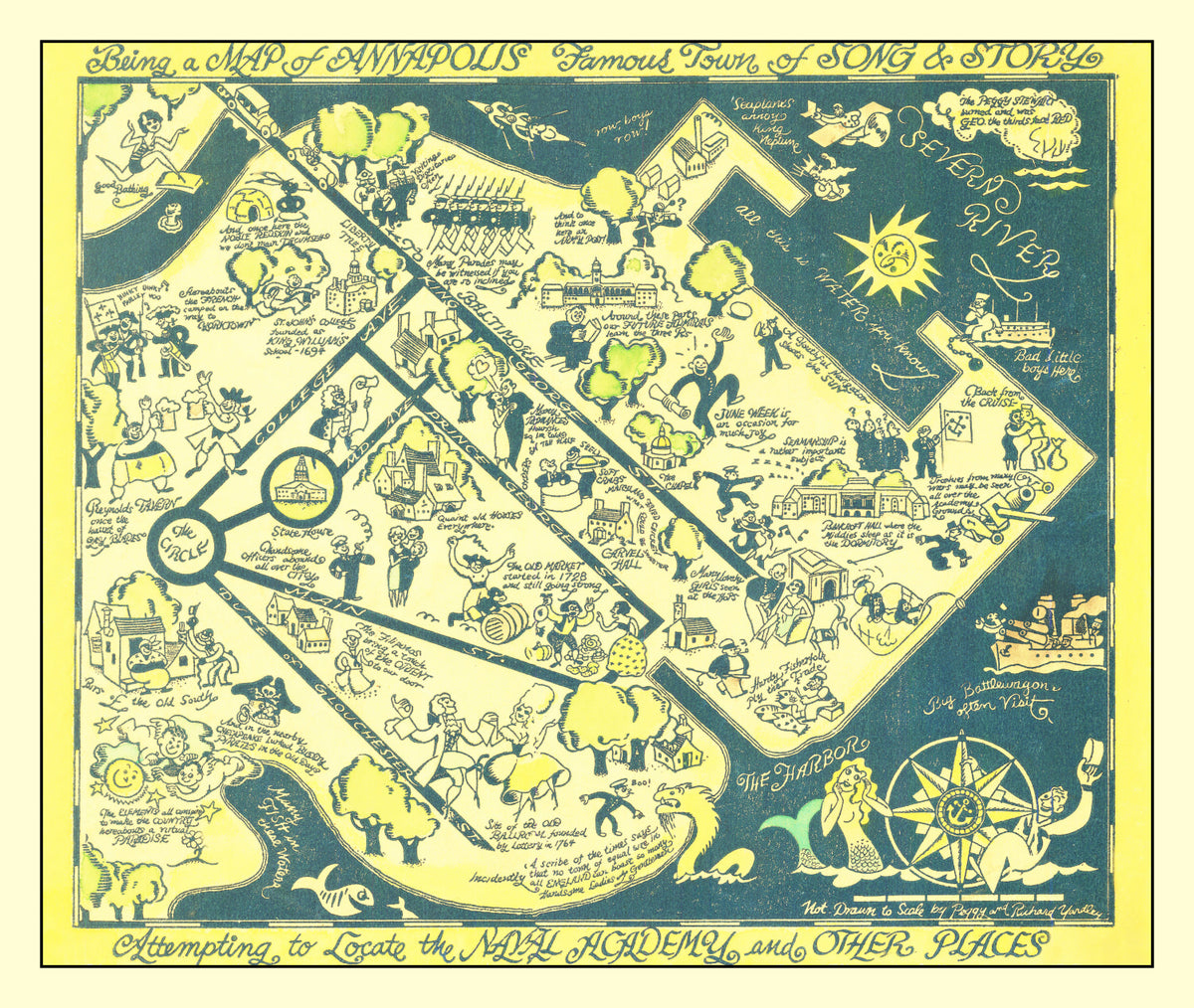 Preview of Vintage Map of Annapolis, Maryland 1932