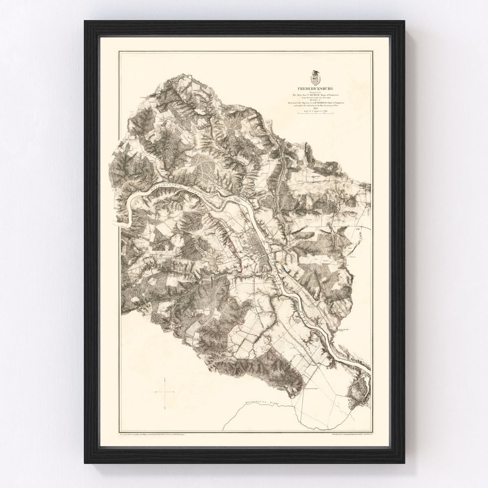 Virginia Vintage Map 1867