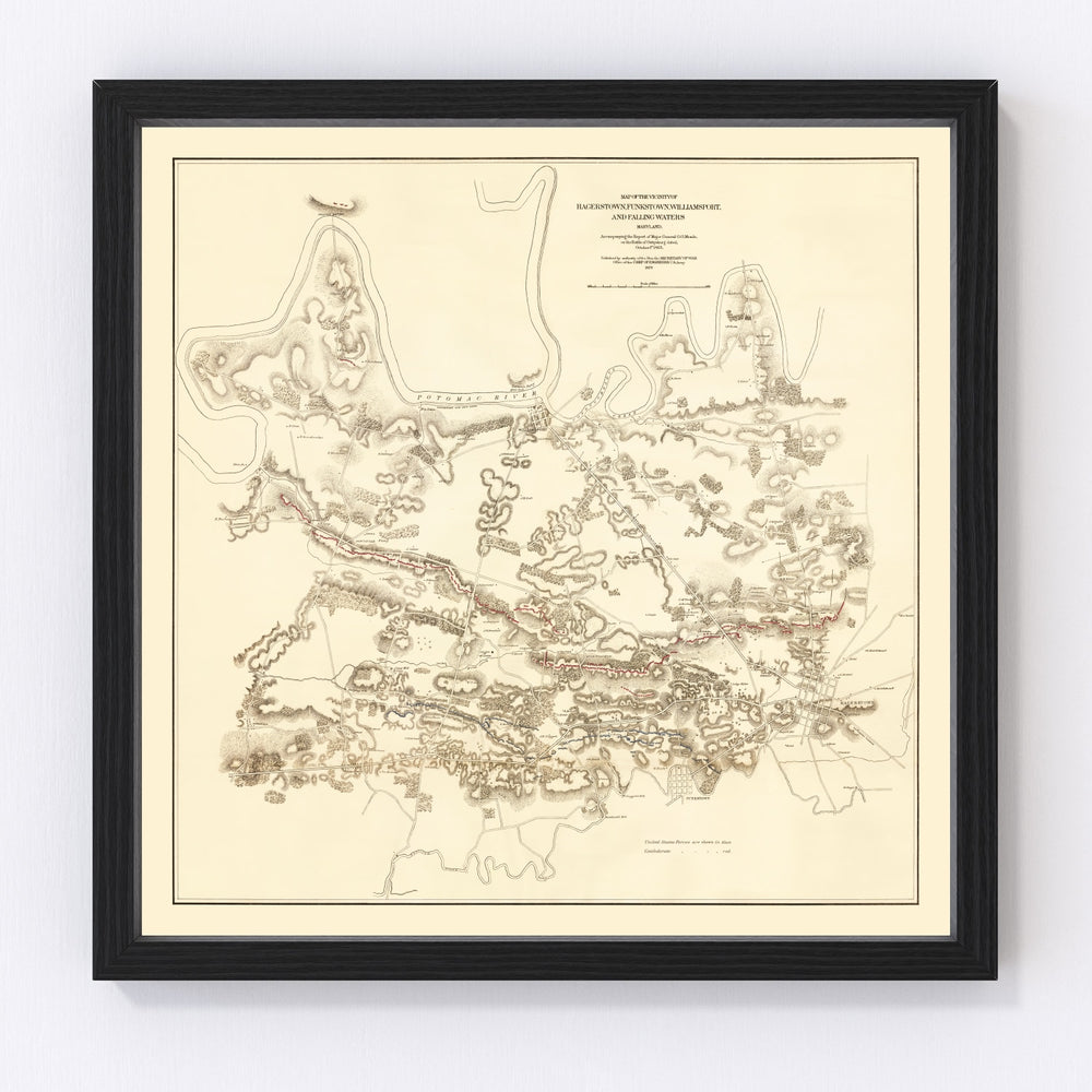 Maryland Vintage Map 1879