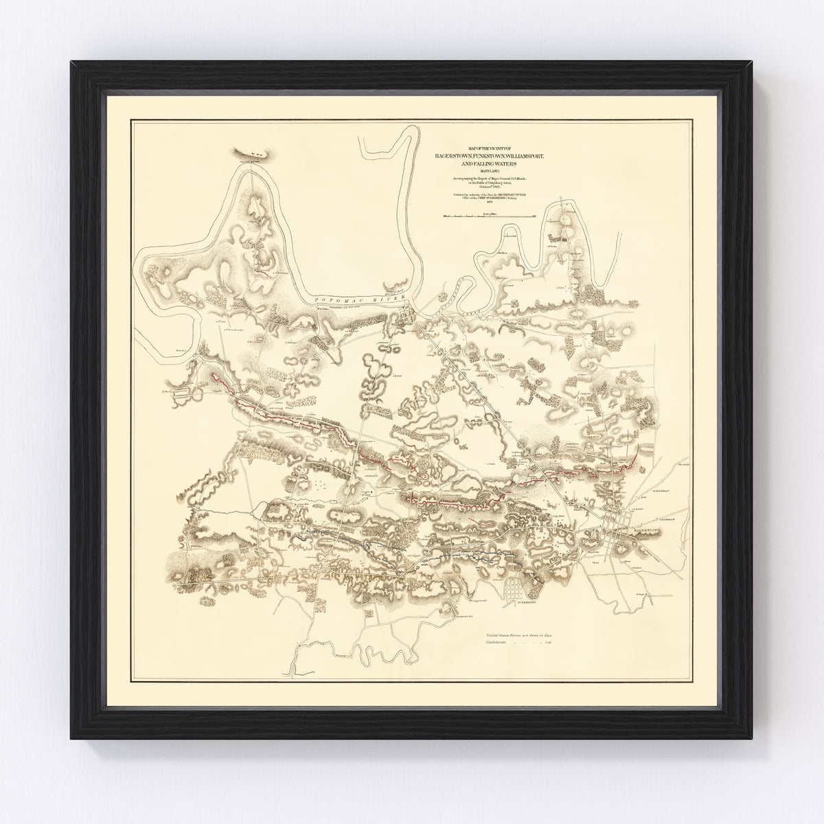 Maryland Vintage Map 1879