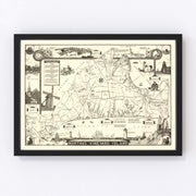 Martha's Vineyard Vintage Map 1935