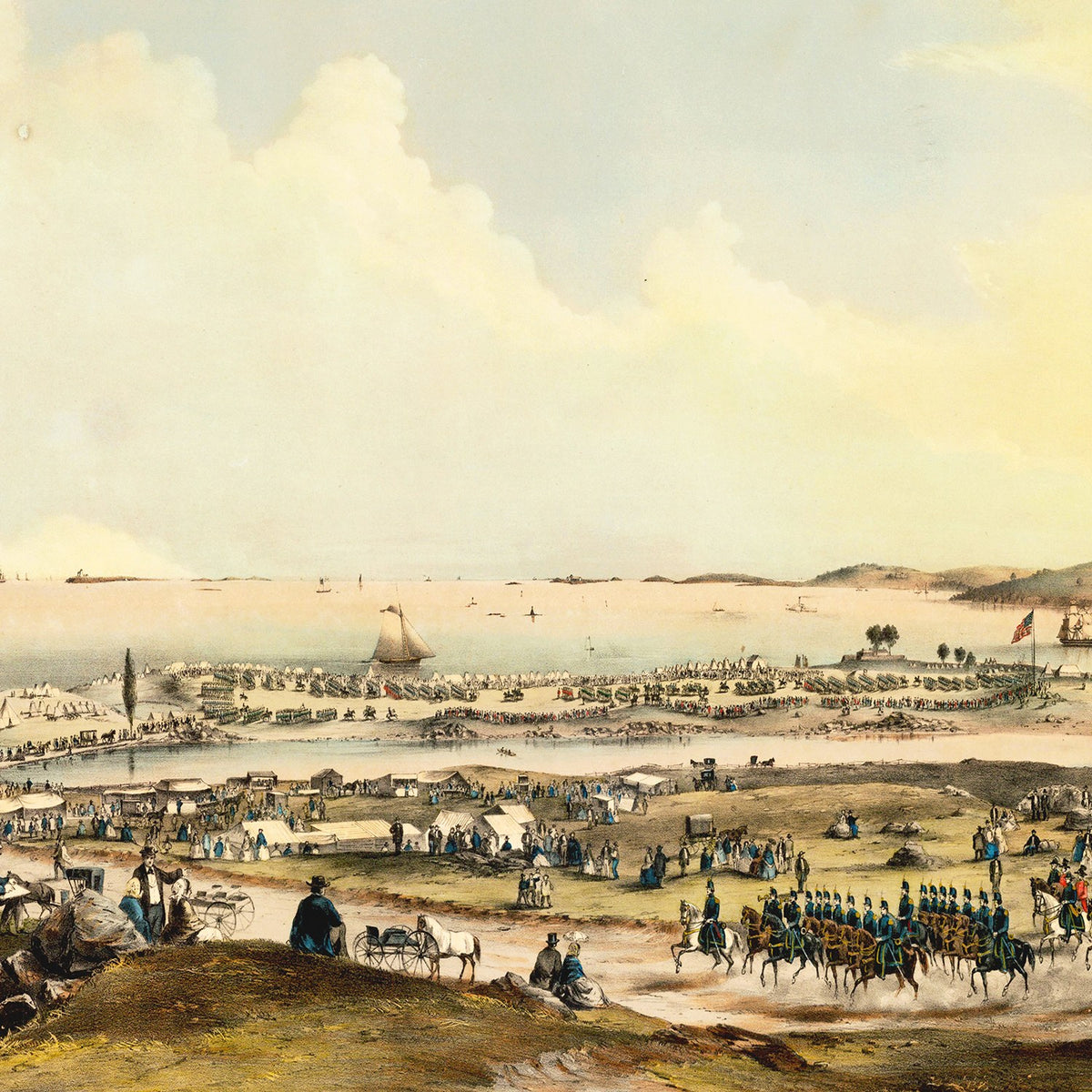 Restored historic details from the 1860 city map of Salem, Massachusetts