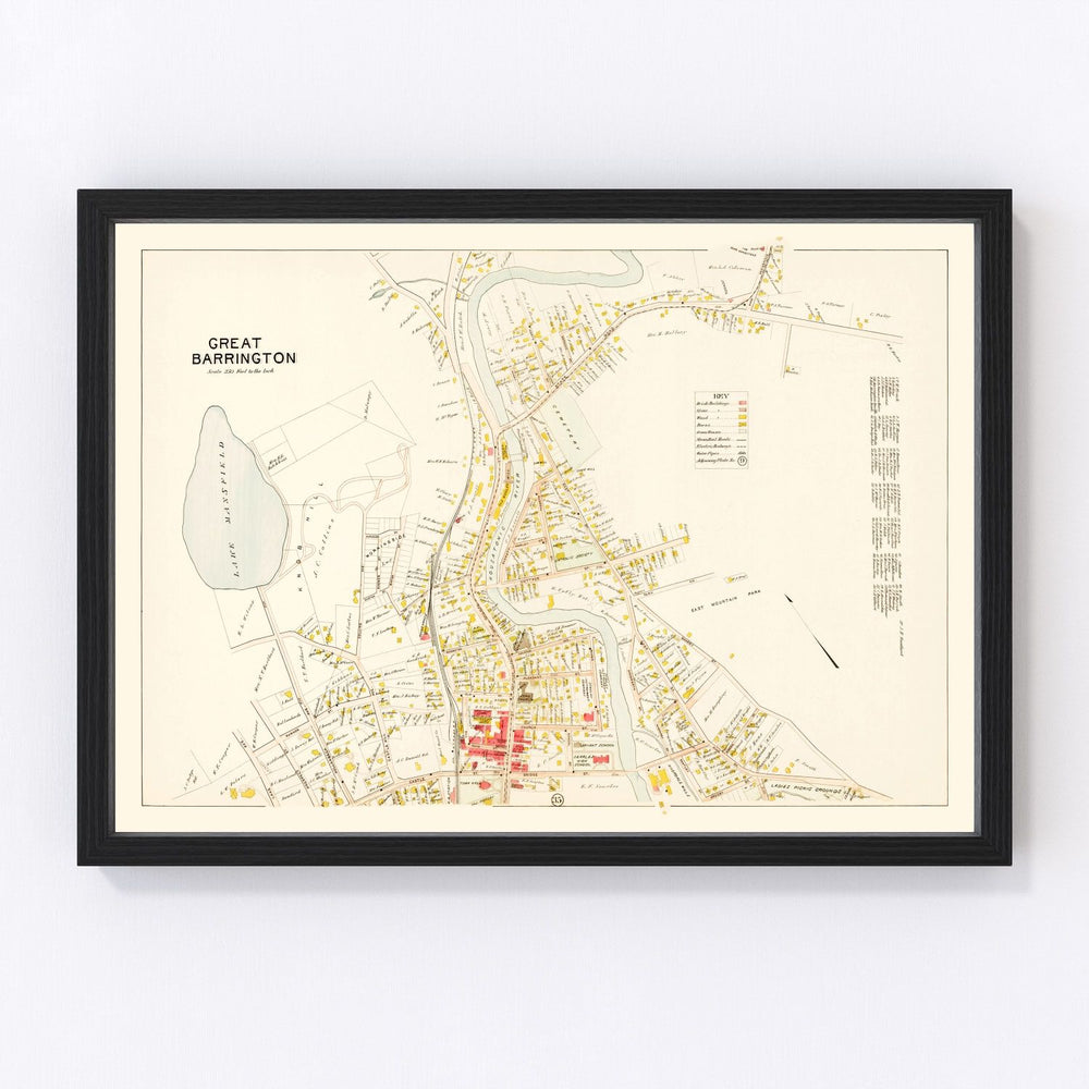 Great Barrington Vintage Map 1900
