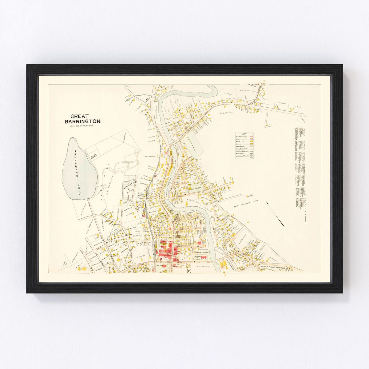 Great Barrington Vintage Map 1900