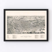 Ann Arbor Vintage Map 1890