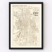 Grand Rapids Vintage Map 1893