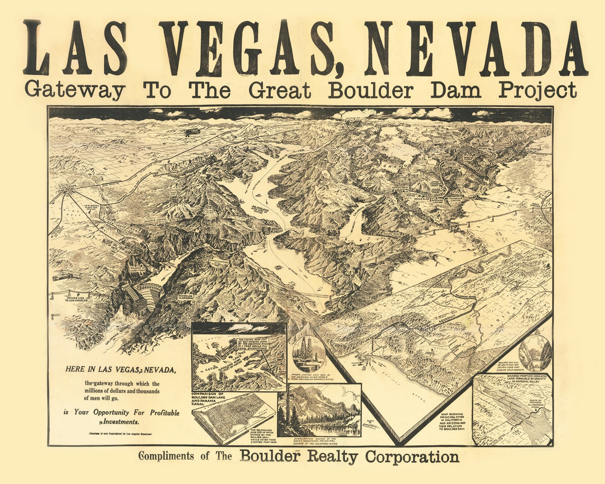 Preview of Vintage Map of Las Vegas, Nevada 1932