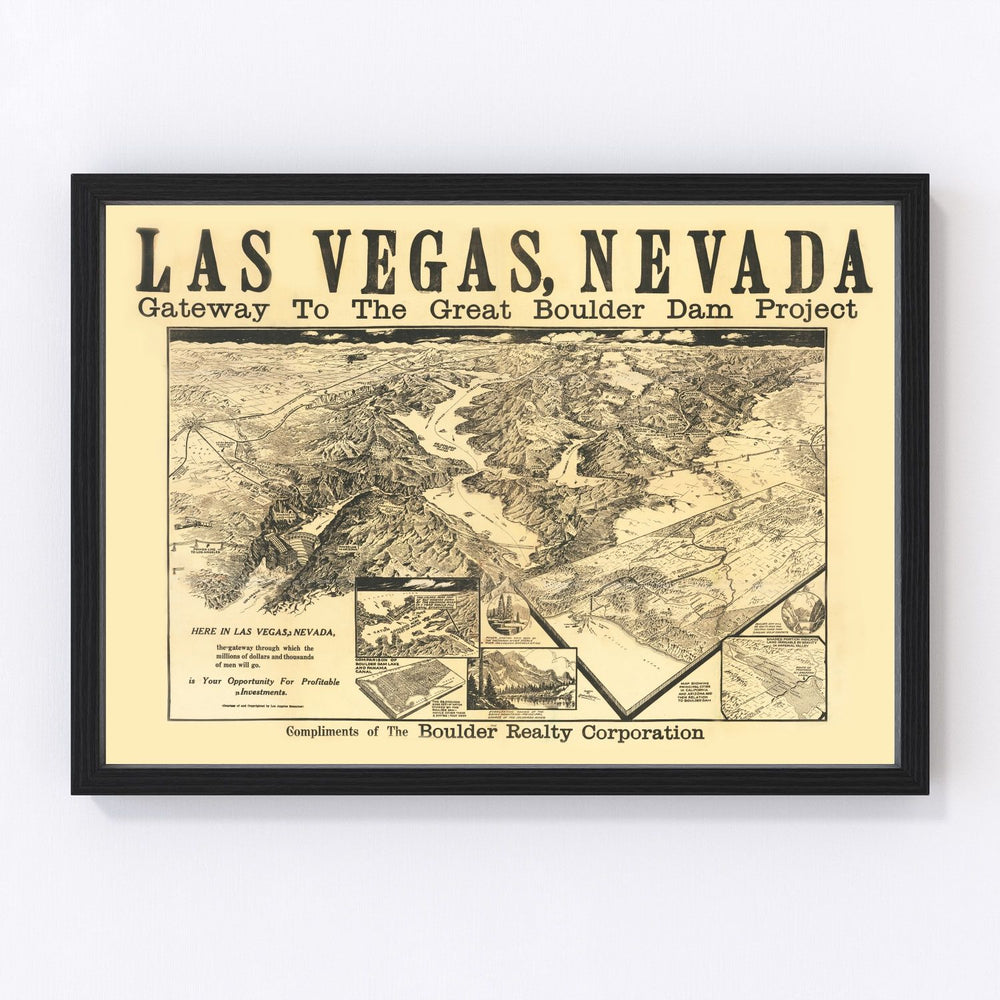Las Vegas Vintage Map 1932