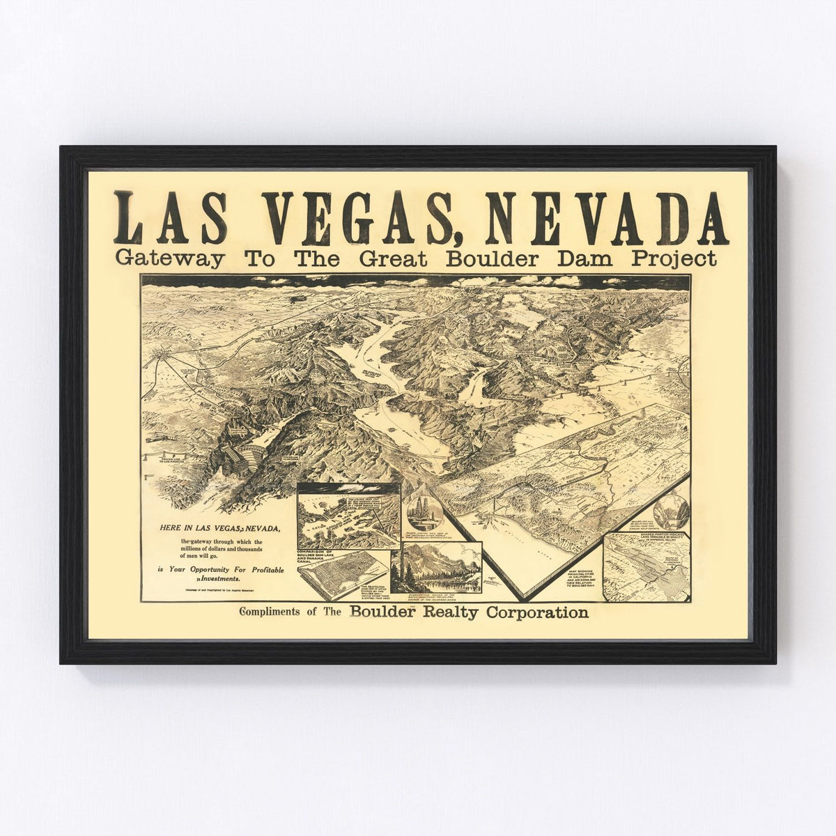 Las Vegas Vintage Map 1932