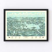 Lake Winnipesaukee Vintage Map 1903