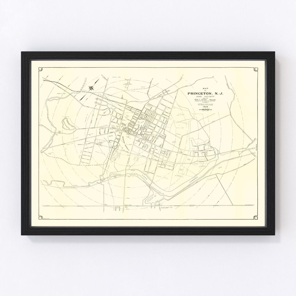 Princeton Vintage Map 1926