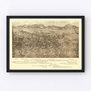 Santa Fe Vintage Map 1885