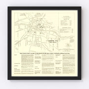 Santa Fe Vintage Map 1925