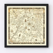 Santa Fe Vintage Map 1932