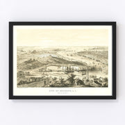 Brooklyn Vintage Map 1855