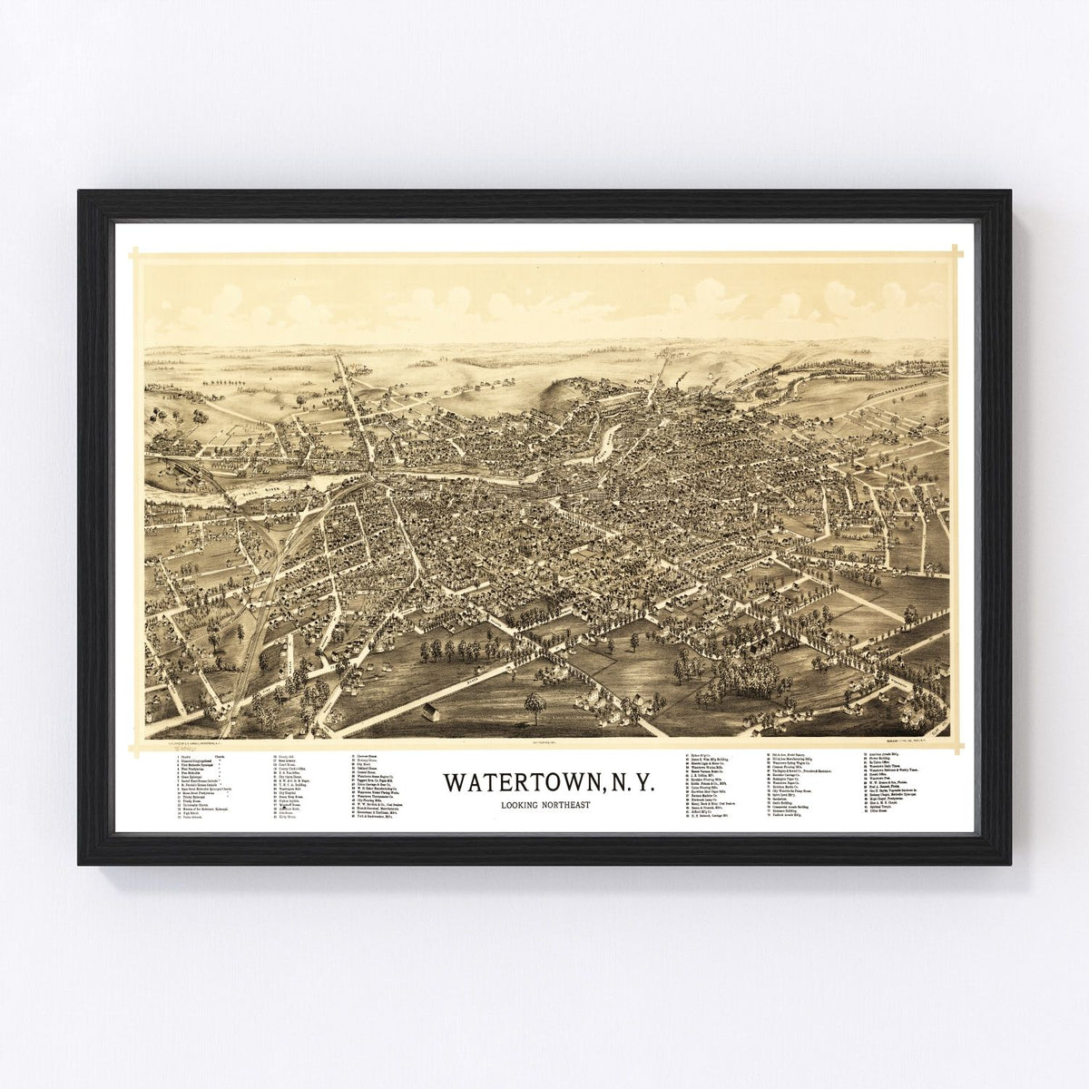 Watertown Vintage Map 1891