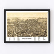 Watertown Vintage Map 1891