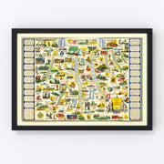 Finger Lakes Vintage Map 1934