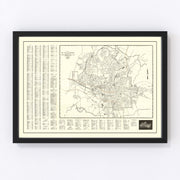 Raleigh Vintage Map 1948
