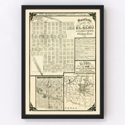 El Reno Vintage Map 1891