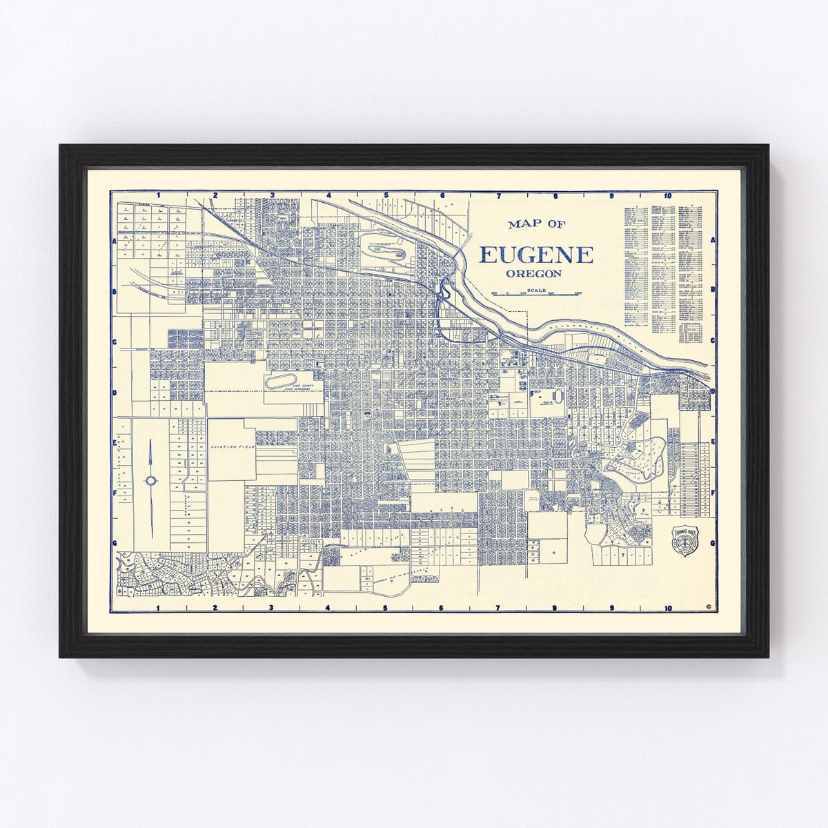 Eugene Vintage Map 1920