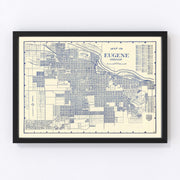 Eugene Vintage Map 1920