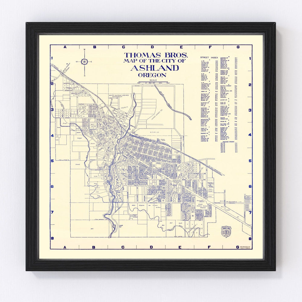 Ashland Vintage Map 1920