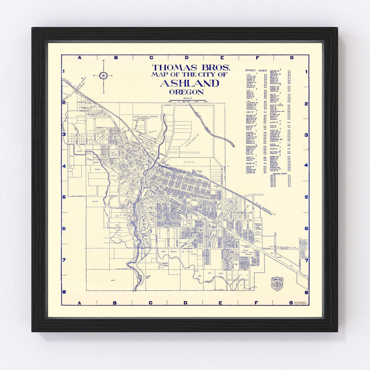 Ashland Vintage Map 1920