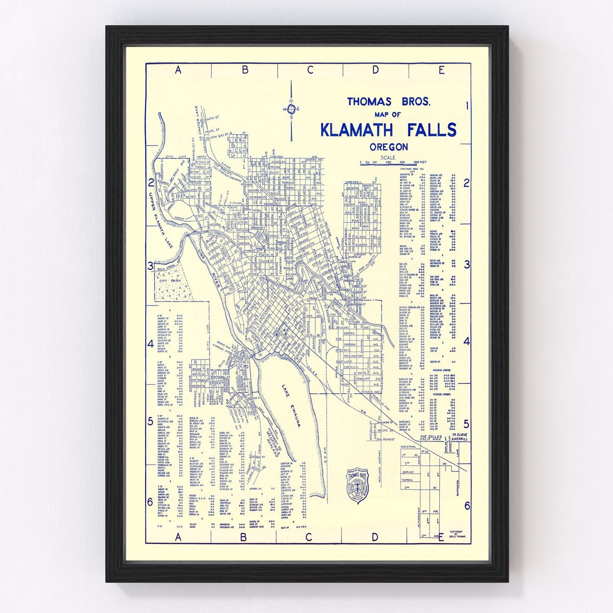 Klamath Falls Vintage Map 1920