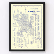 Klamath Falls Vintage Map 1920