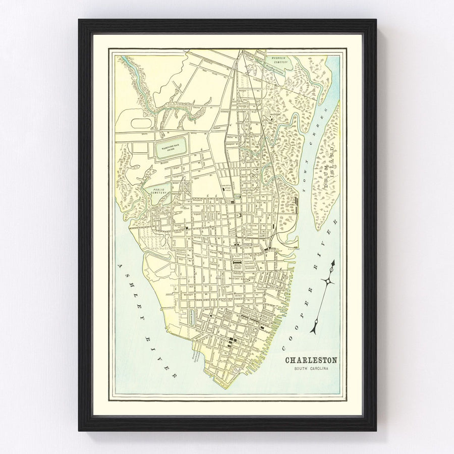 Charleston Vintage Map 1895