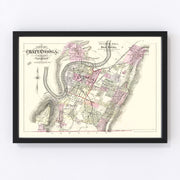 Chattanooga Vintage Map 1889