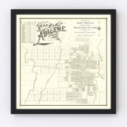 Abilene Vintage Map 1885