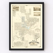 Lampasas Springs Vintage Map 1884