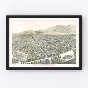 Salt Lake City Vintage Map 1887