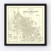 Salt Lake City Vintage Map 1935