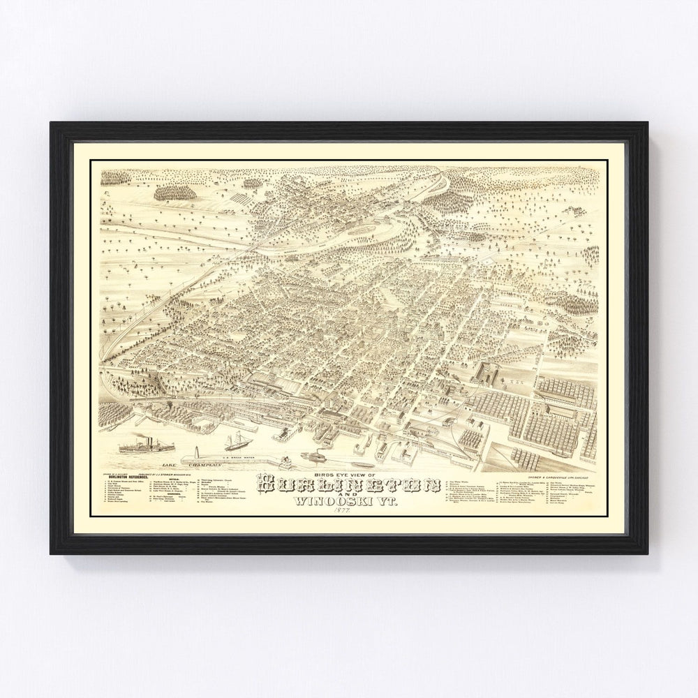 Burlington Vintage Map 1877