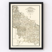 Richmond Vintage Map 1867
