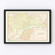 Richmond Vintage Map 1895