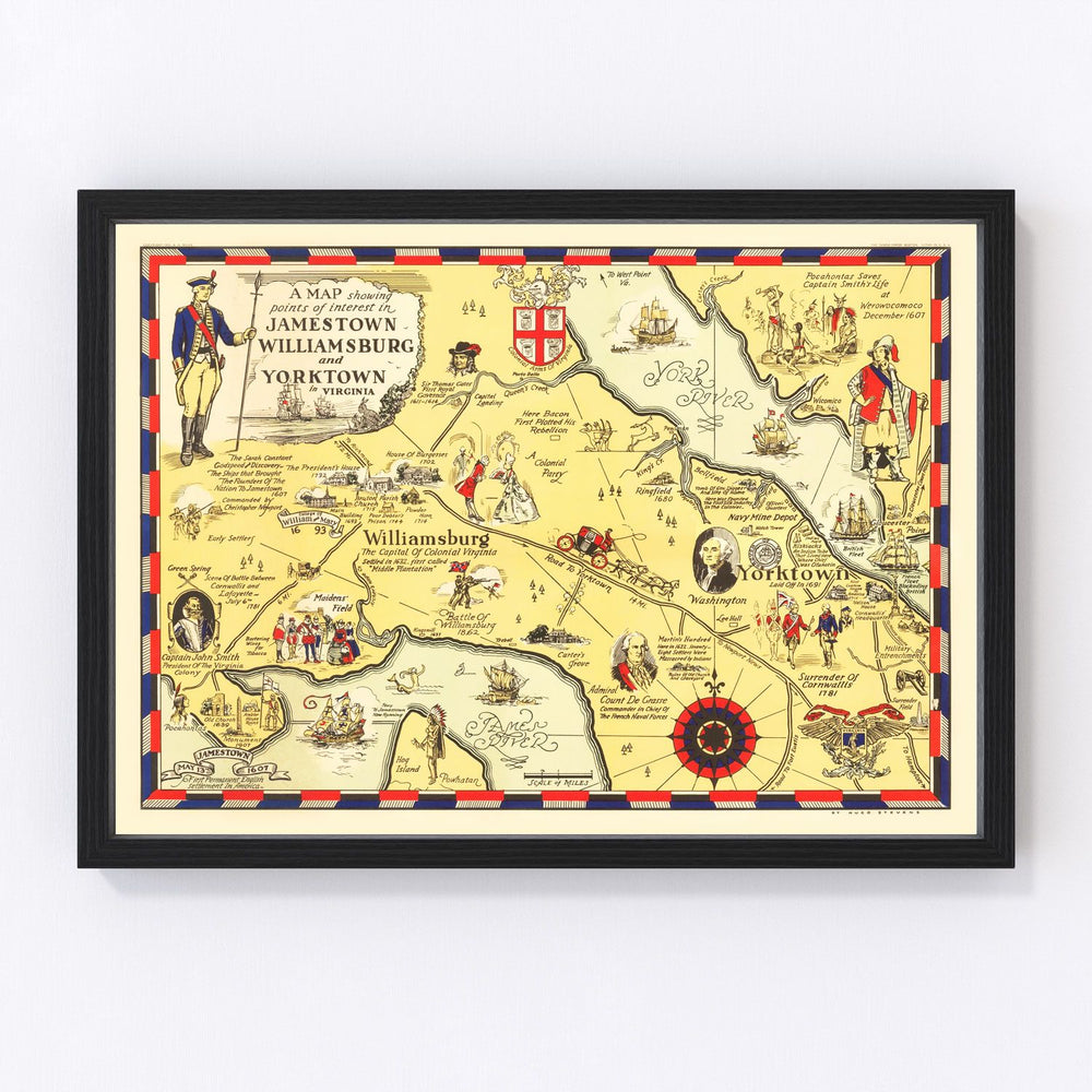 Jamestown Vintage Map 1930